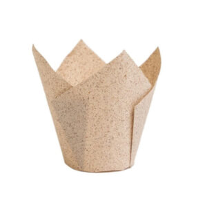 Papieren Muffin Tulp Cacao (Set van 12)
