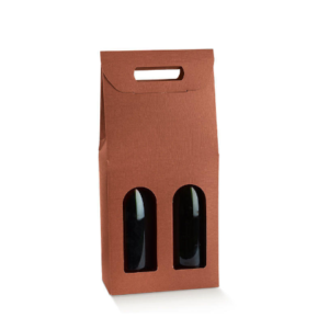 Cadeauverpakking 2 Wijnflessen Bruin